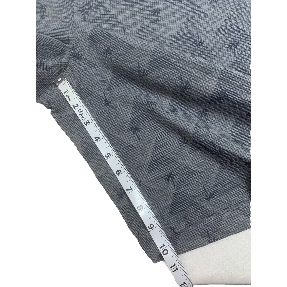 PGA Tour Men's 38 Seersucker Golf Shorts Gray Palm Trees Polyester Flex Waist - Picture 6 of 6